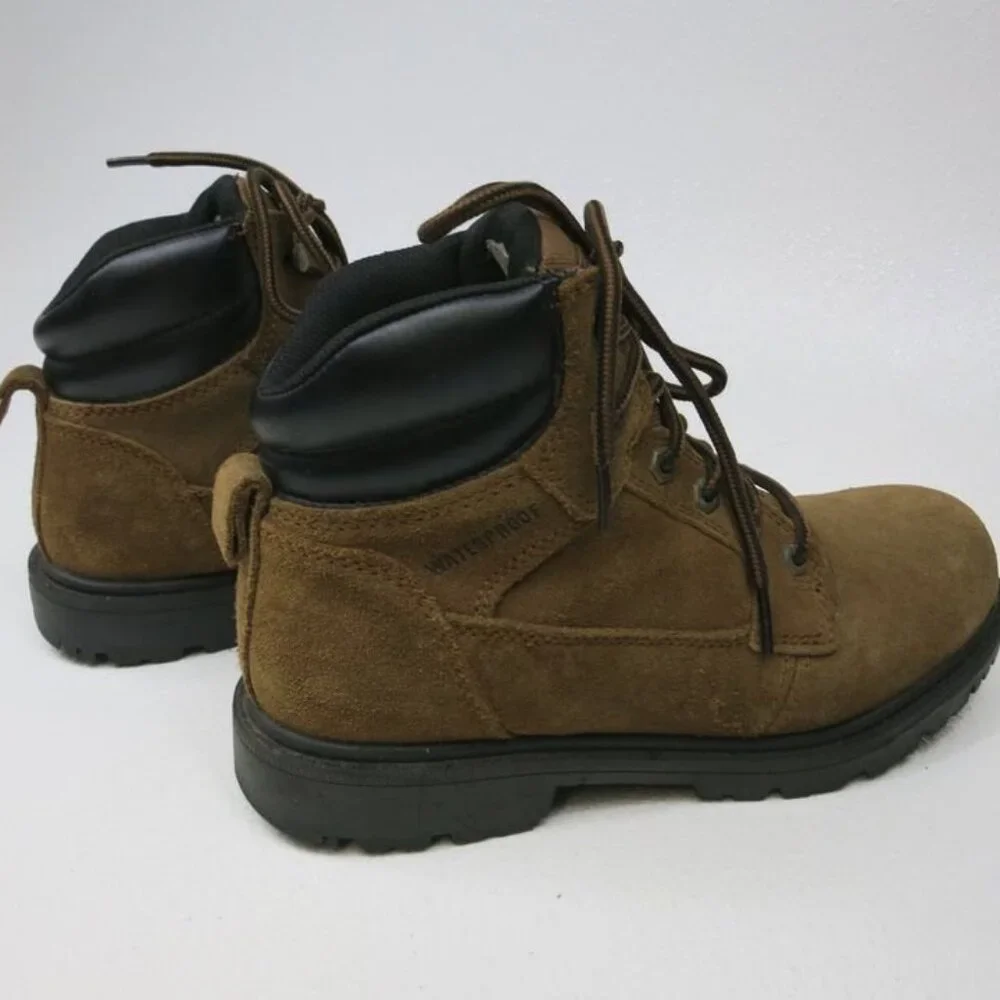 Brahma Boots Suede Leather Waterproof Soft Toe Boots Shoes Oil Resistant 8.5 W,